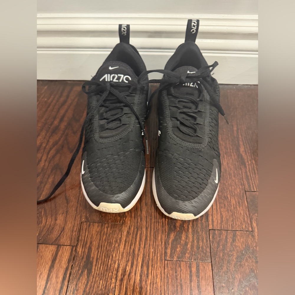 Nike Air Max 270 Women’s Black with White Accents Athletic Sneakers